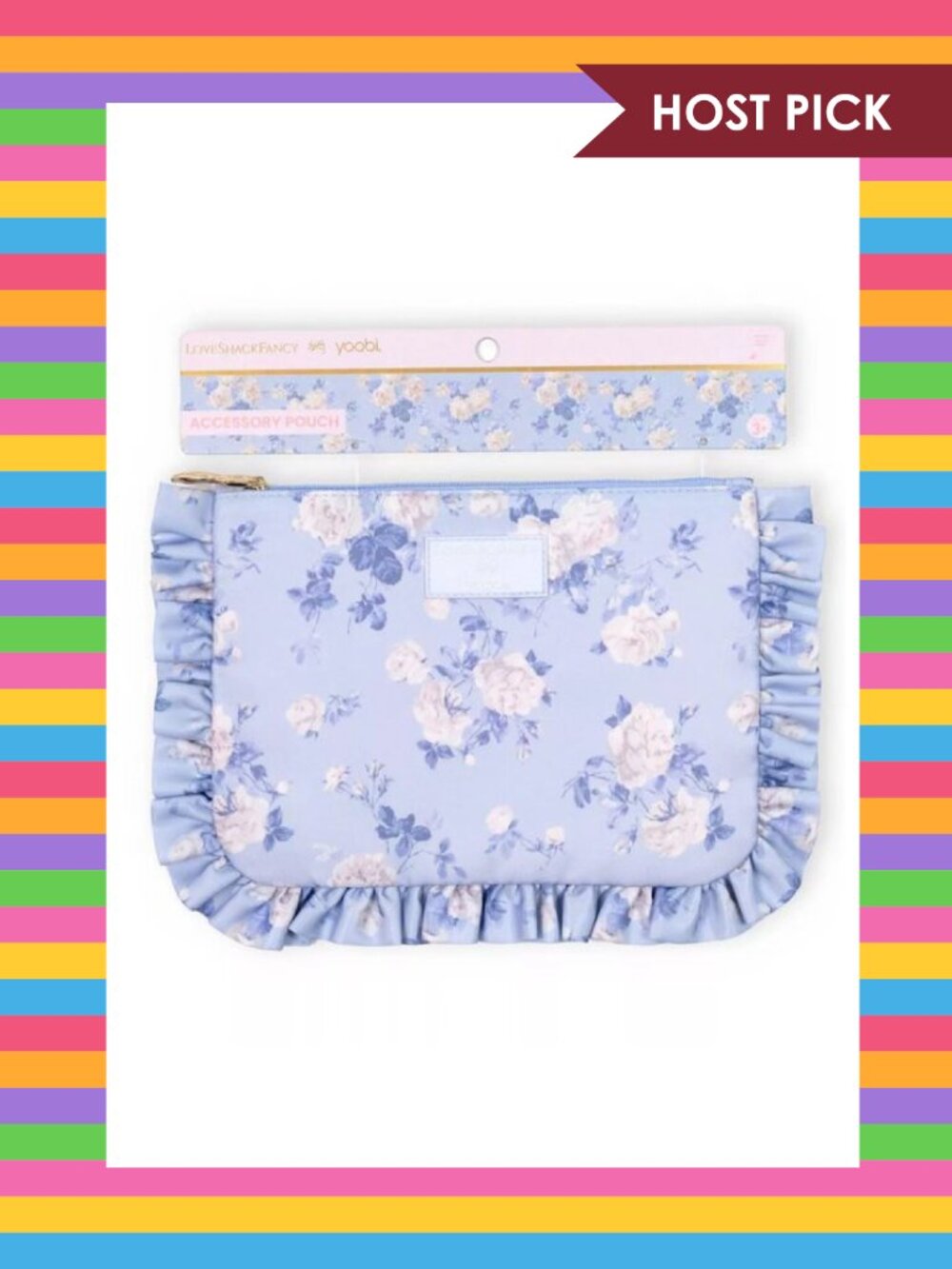 LoveShackFancy x Target - Yoobi Pencil Case with Ruffles - Everblooming Rosettes